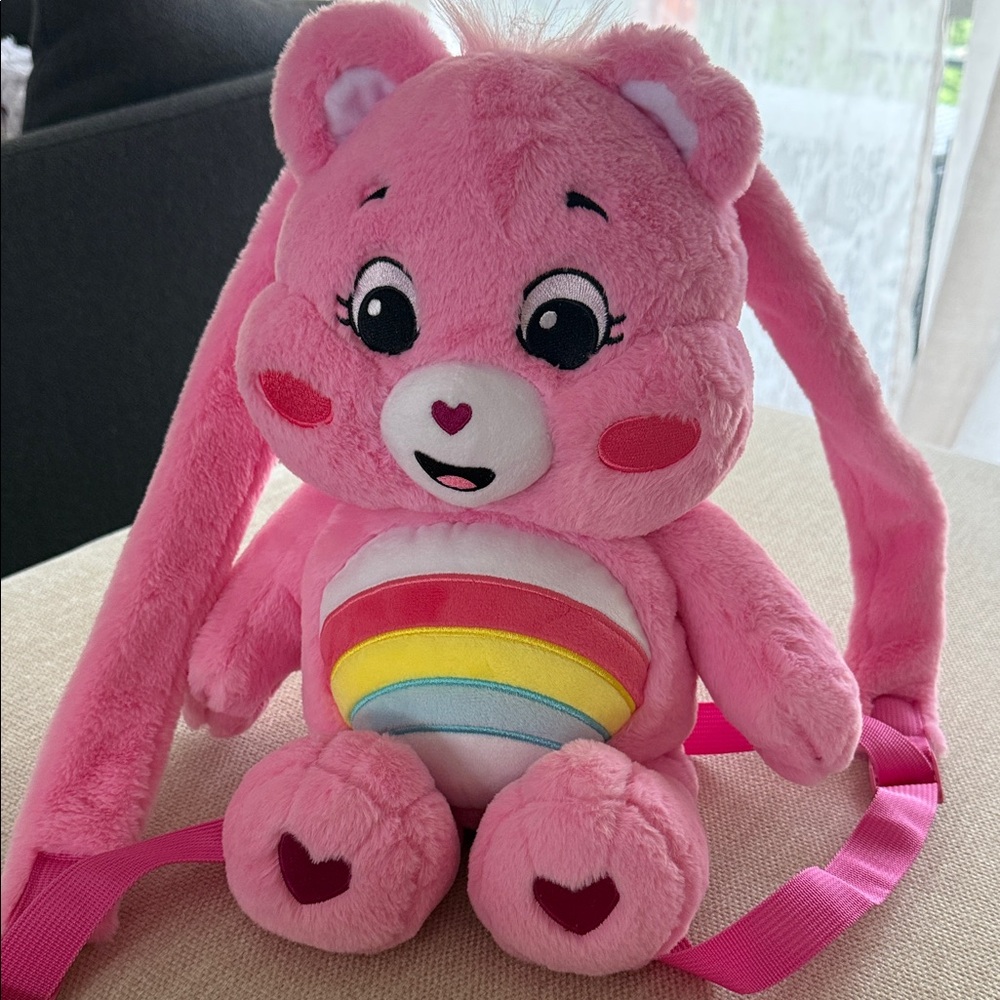 Care Bears Pink Plush Toy with Rainbow